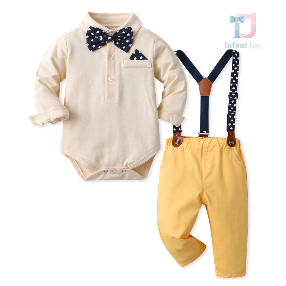 Set formal de 4 piese cu papion și bretele All Stars