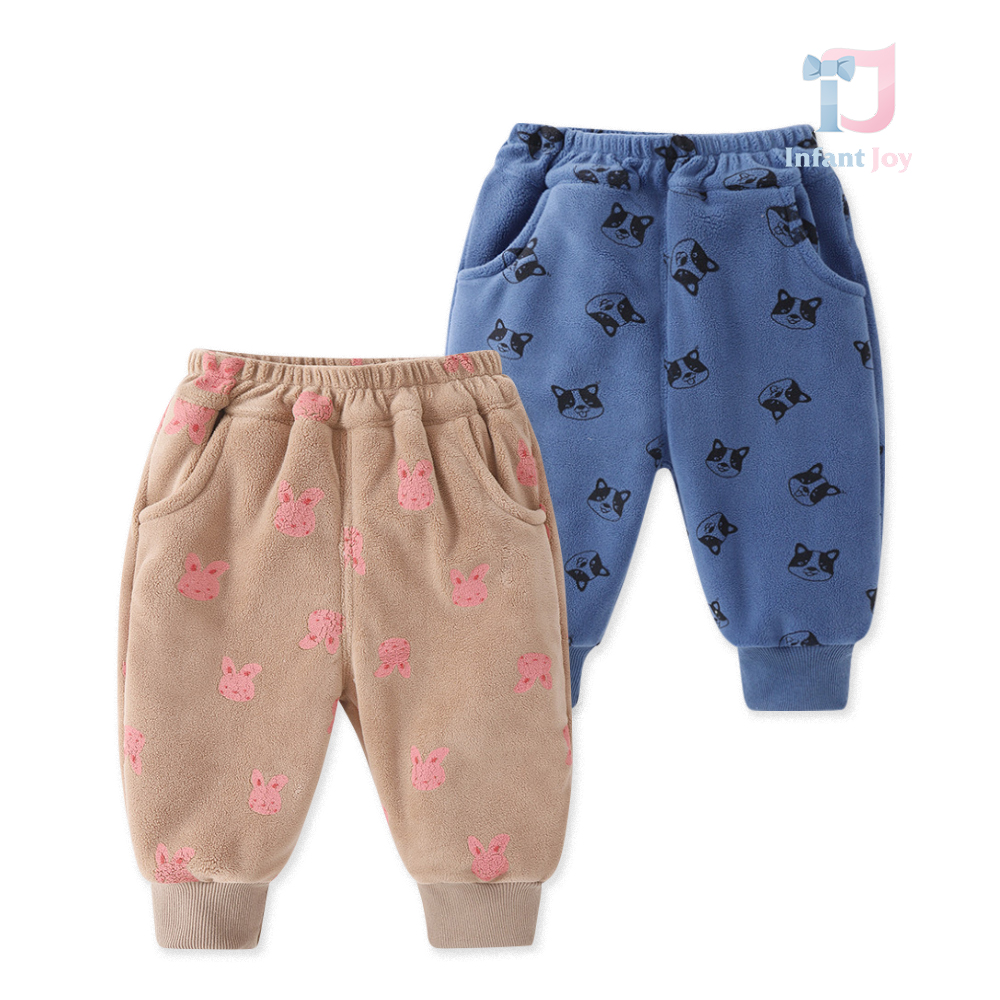 Pantaloni de pluș cu vată suplimentară și buzunare Fluff & Surf – 2 culori