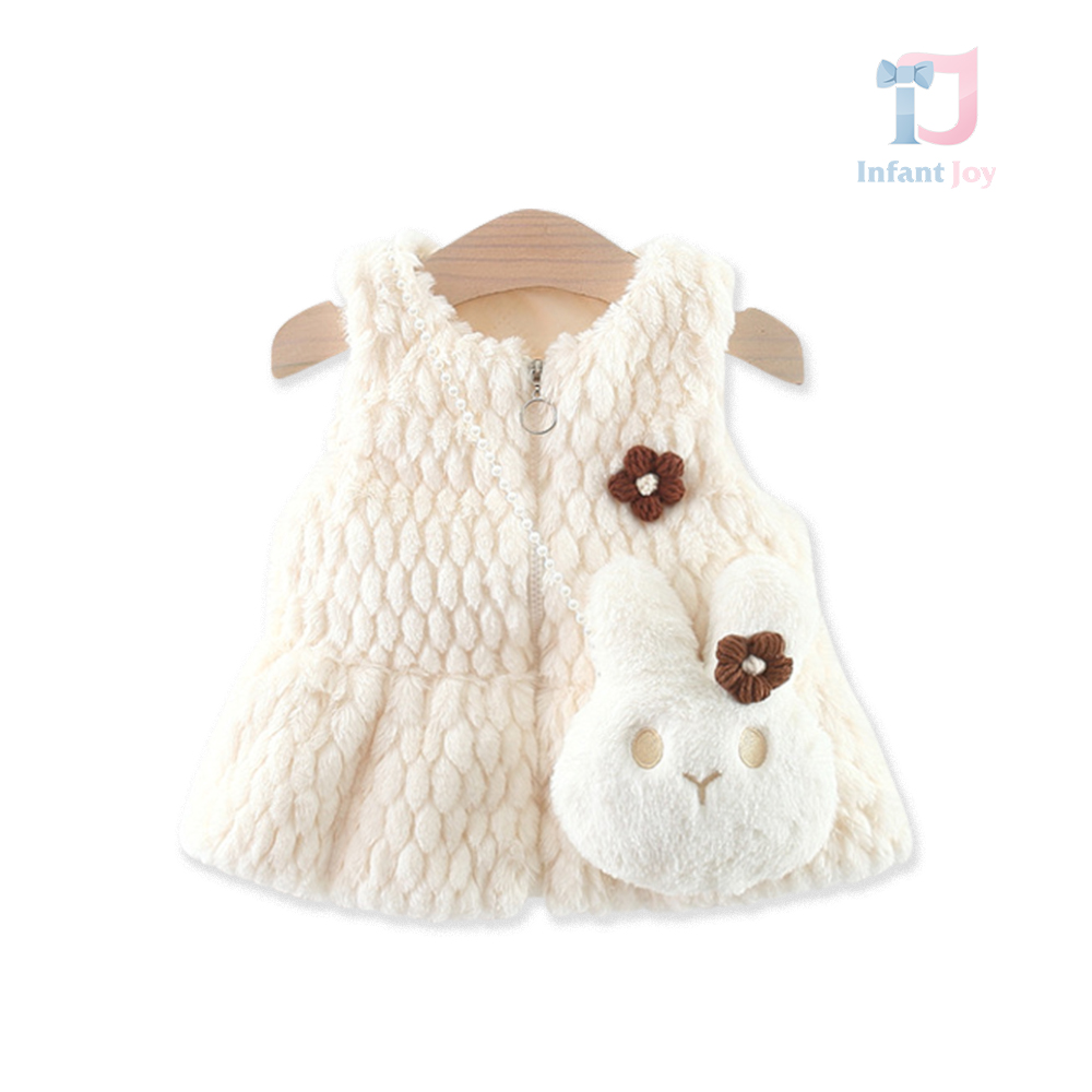 Vestă de pluș cu pandantiv Bunny Flower Vanilla