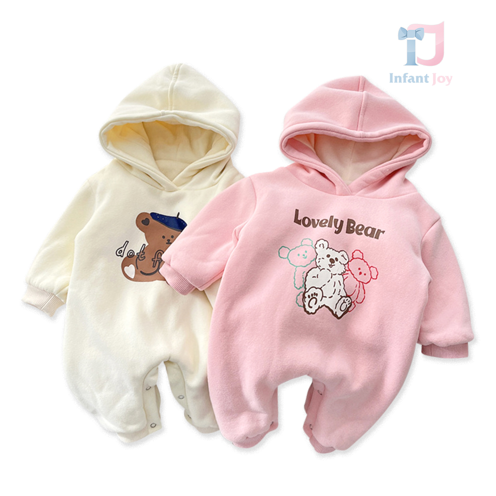 Salopetă matlasată cu glugă Milk & Honey Bear – 2 culori