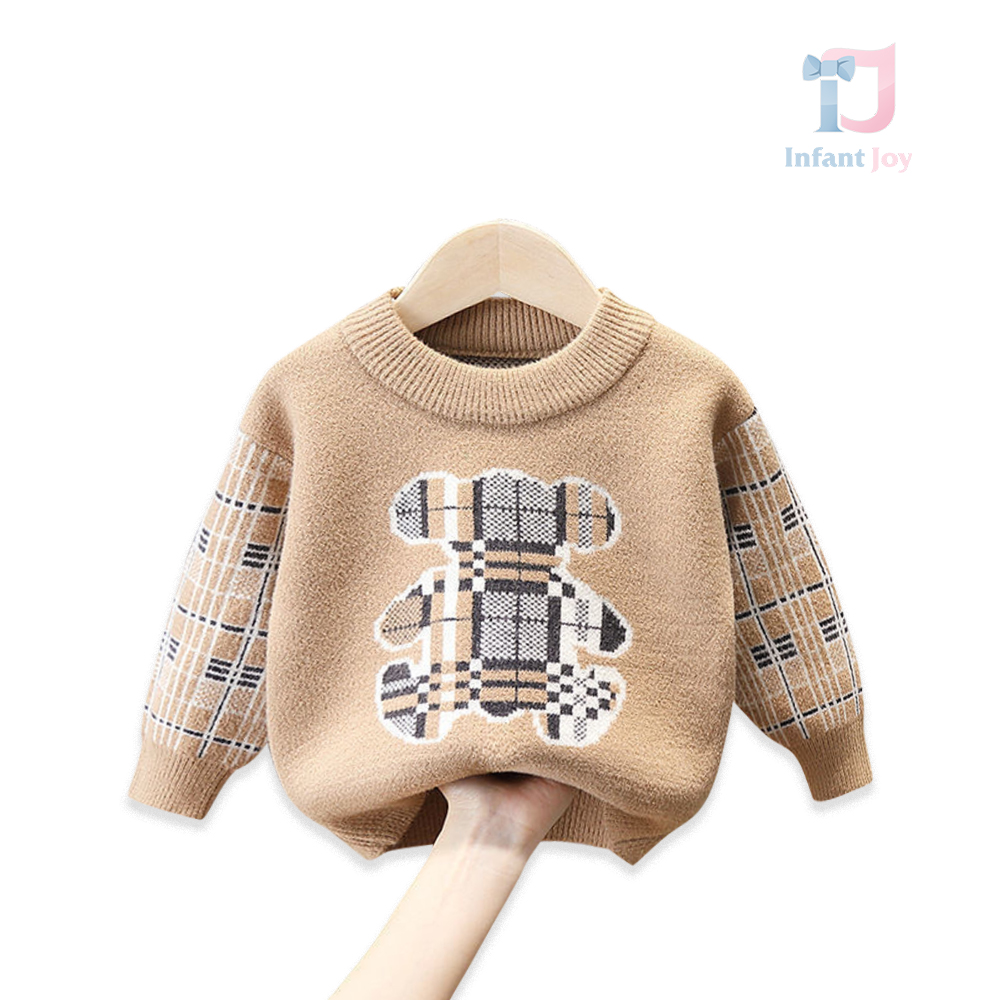 Pulover de lână premium Bear Show Caramel