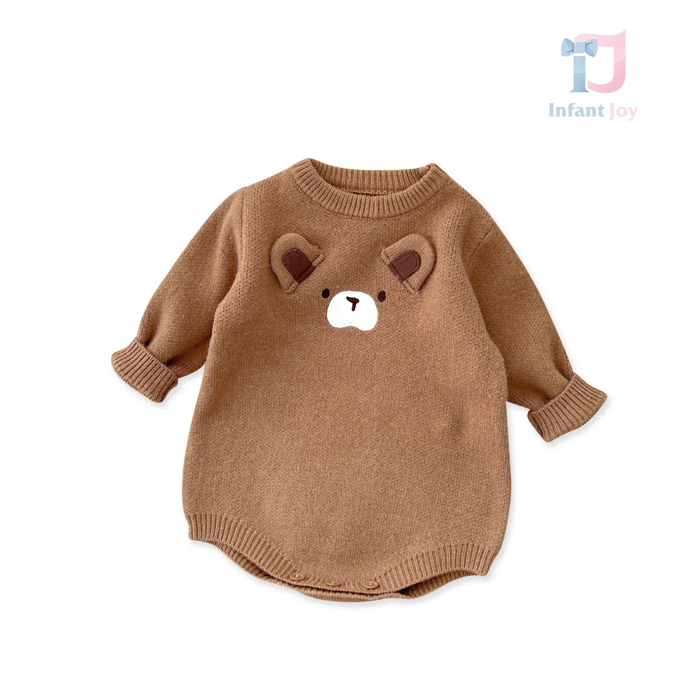 Corp premium din tricotat de înaltă calitate cu elemente 3D Cute Bear