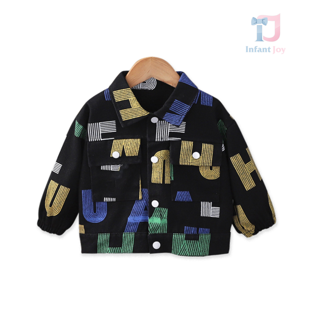 Jachetă din denim cu design imprimat spectaculos Black Alpha