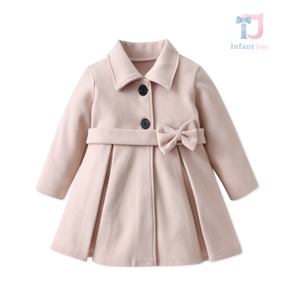 Palton de tranziție cu închidere la două piept Olivia Peach