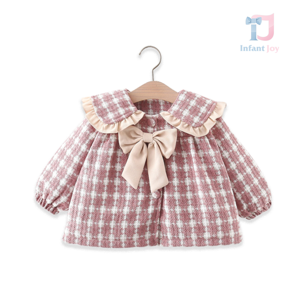 Palton Boucle elegant cu design „Pepit” Miss Official Rose