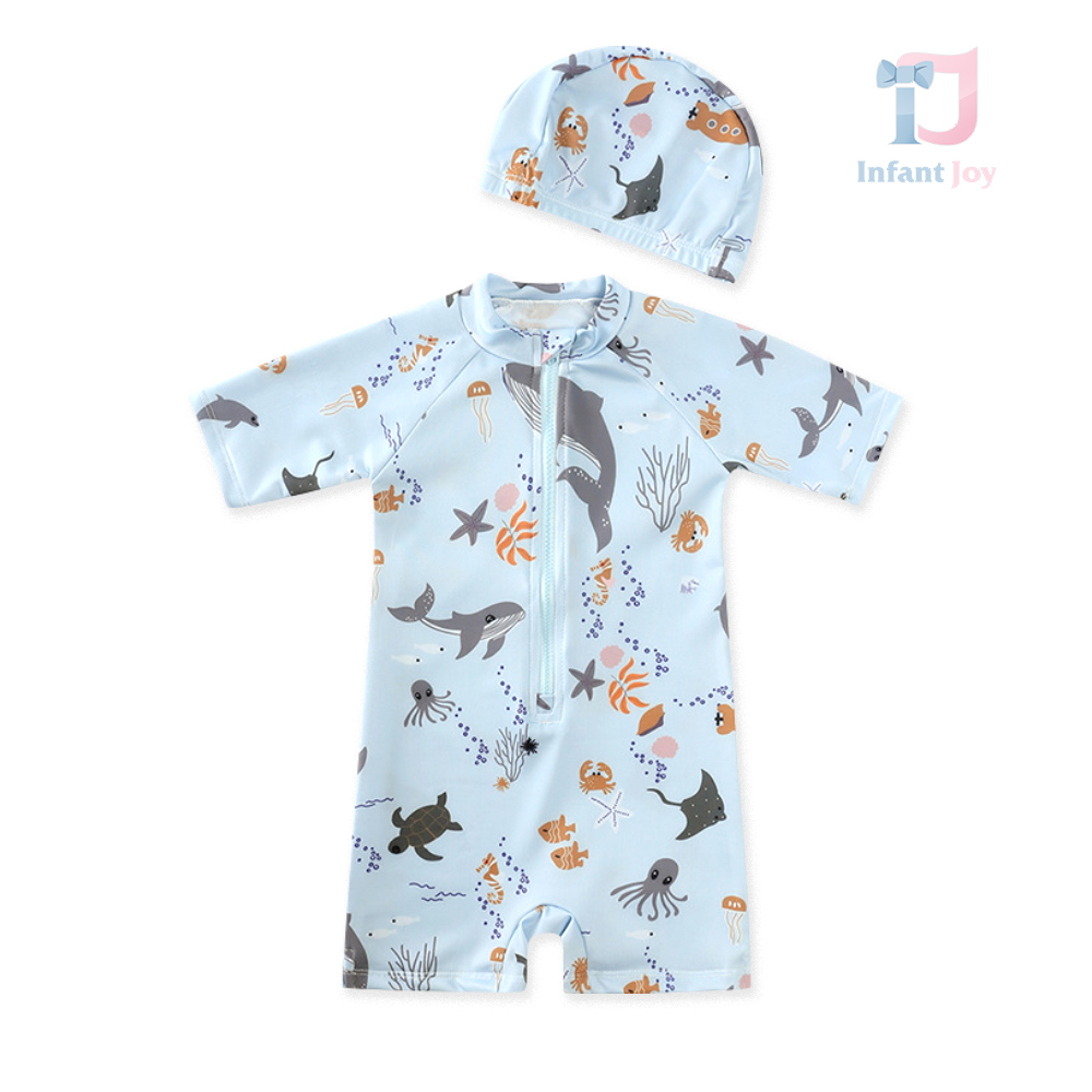 Set complet de costum de baie și pălărie Sea Friends