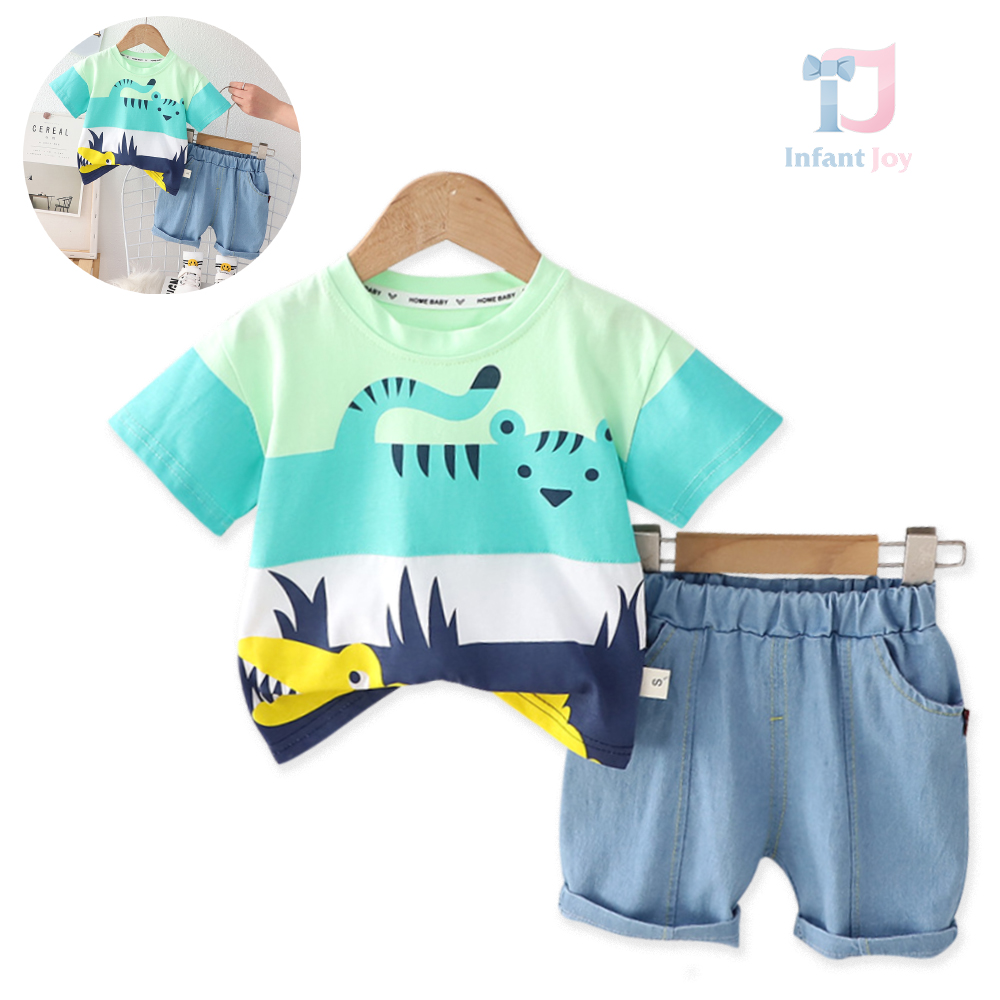 Set de 2 piese cu pantaloni scurti din denim Animals Journey