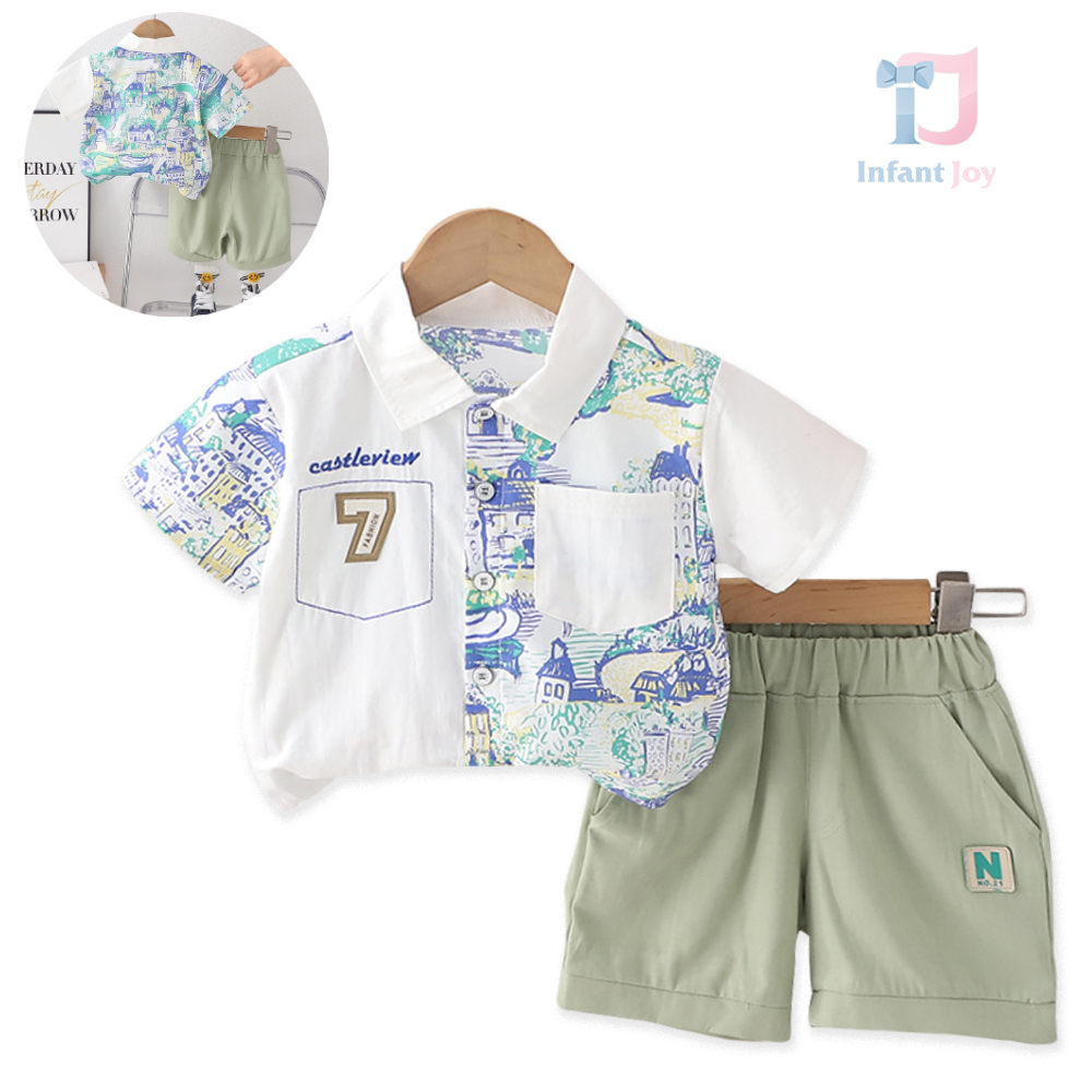 Set sportiv-elegant de 2 piese cu pantaloni scurți Castlerview Seven