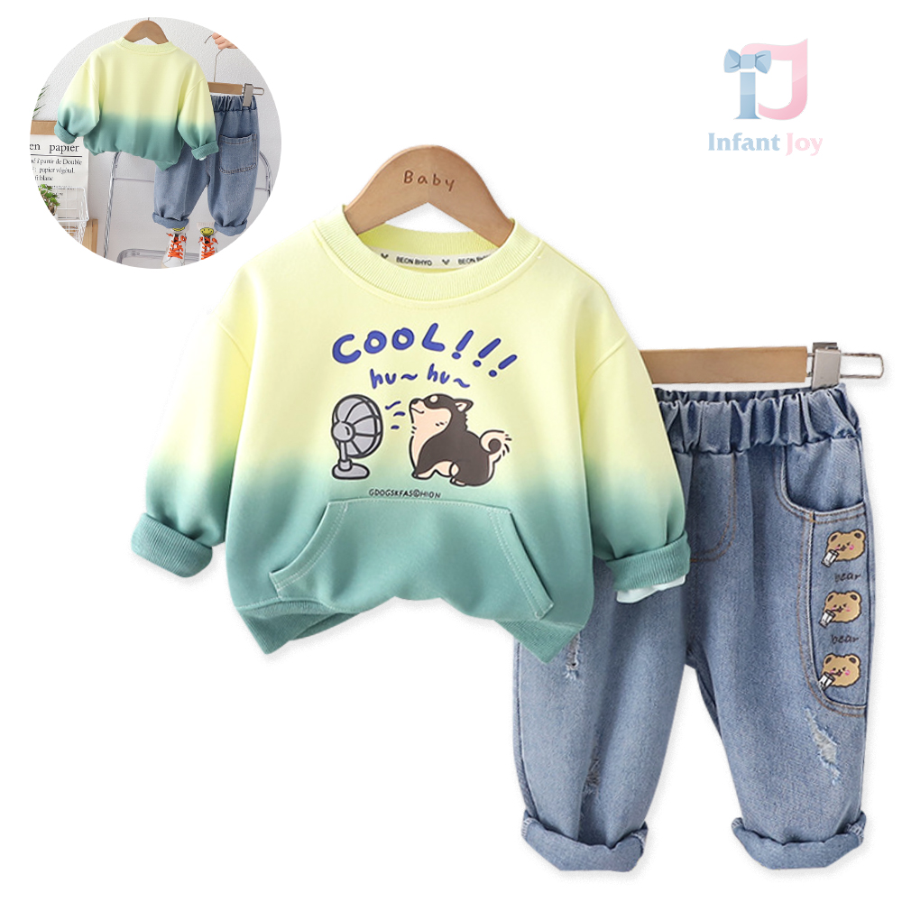 Set de 2 piese cu efect batik și blugi Cool Hu-hu