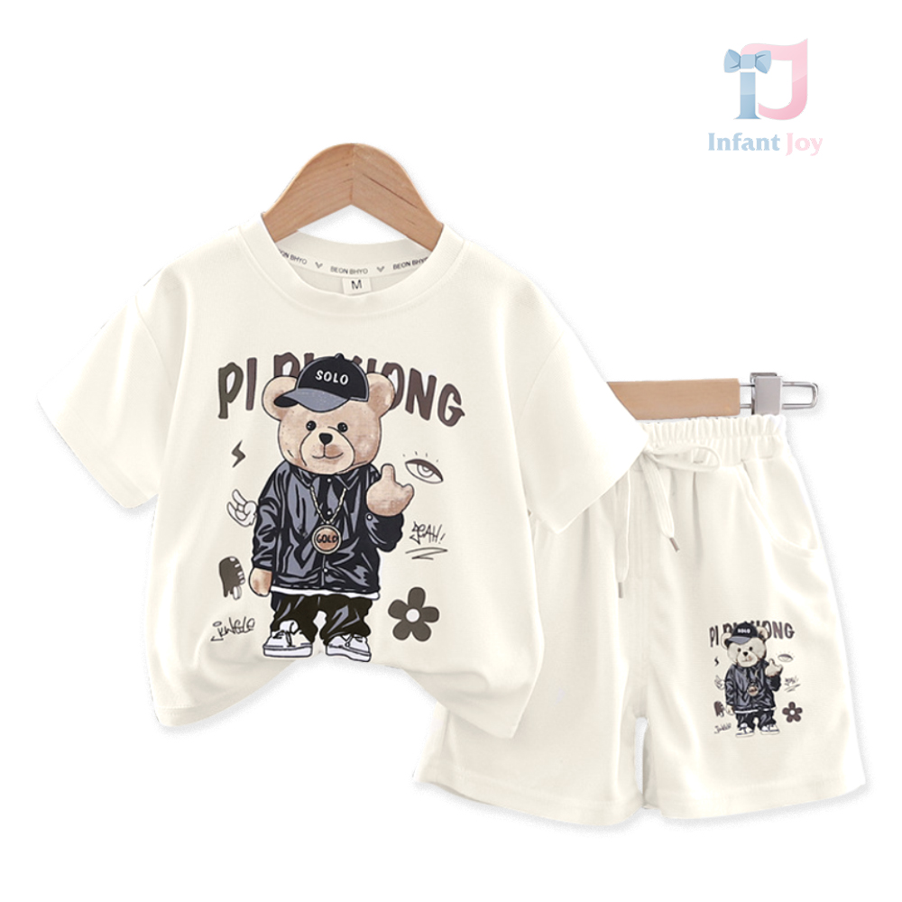 Set de 2 piese cu pantaloni scurți Hip-Hop Bear