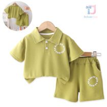 Set de 2 piese cu guler clasic Kids Green