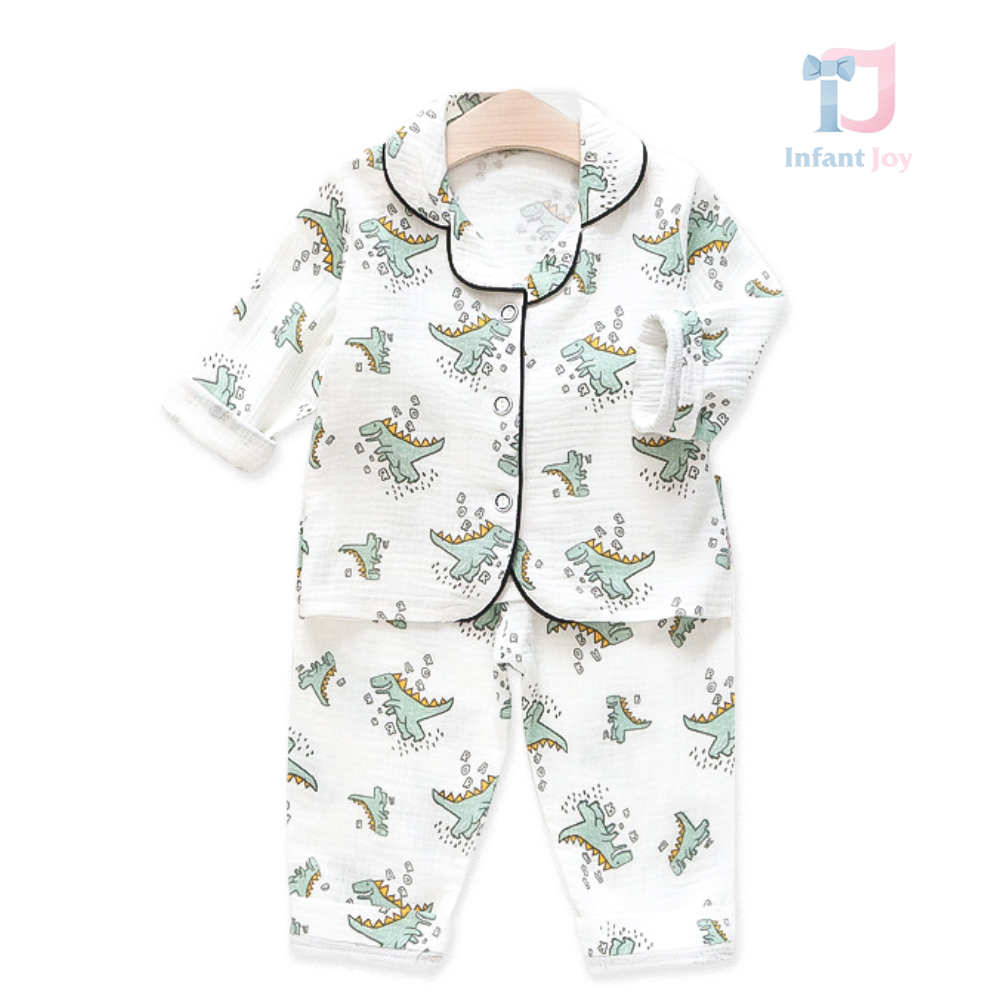 Set de pijama de muselina Dino Toy – 2 piese