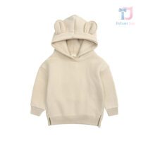 Hanorac Nude cu glugă și elemente 3D Bimbo Frame Beige