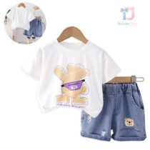 Set de 2 piese cu pantaloni denim Bear Holiday