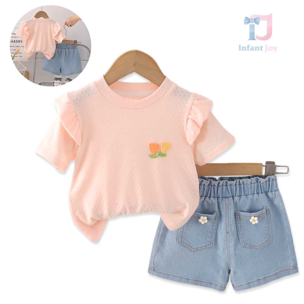 Set de 2 piese tricou și pantaloni scurți Blossom Playdate