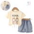 Set de 2 piese cu pantaloni denim și decor 3D Cool Boy