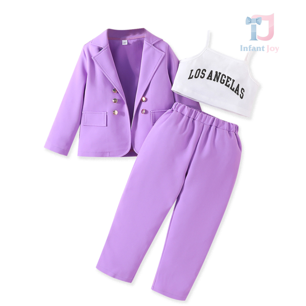 Set sportiv-elegant de 3 piese cu sacou Purple Star