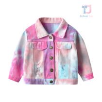 Jacheta denim cu efect batik My Colors