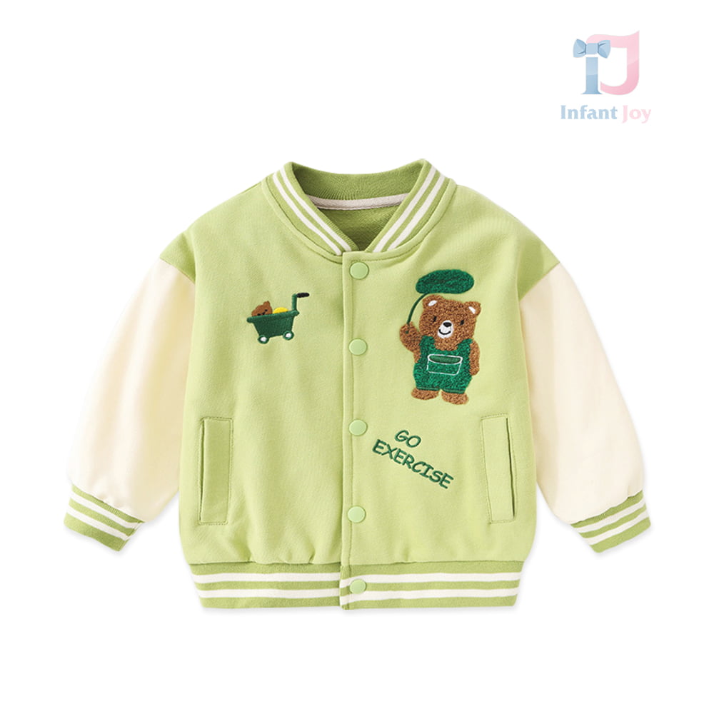 Bomber cu elemente 3D Little Bear Mint