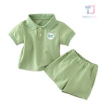 Set de 2 piese cu un guler clasic  Croco Couture Green