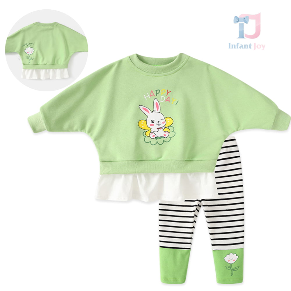 Set de 2 piese cu design ștanțat Green Bunny