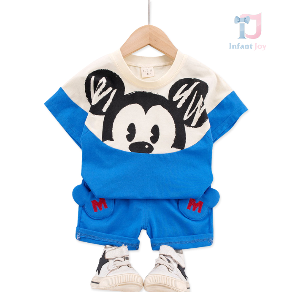 Set de 2 piese cu elemente 3d Peekaboo Blue