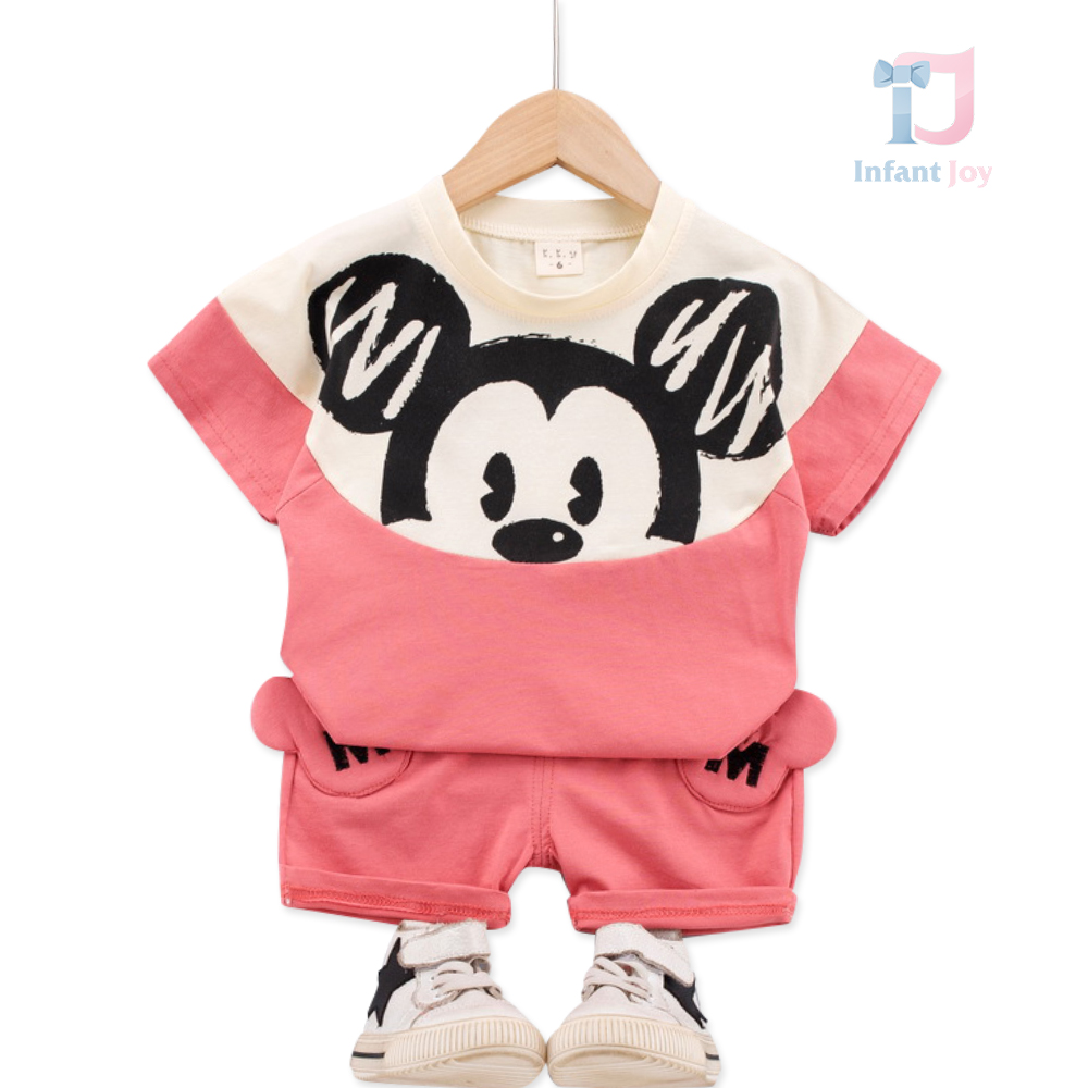 Set de 2 piese cu elemente 3d Peekaboo Peach