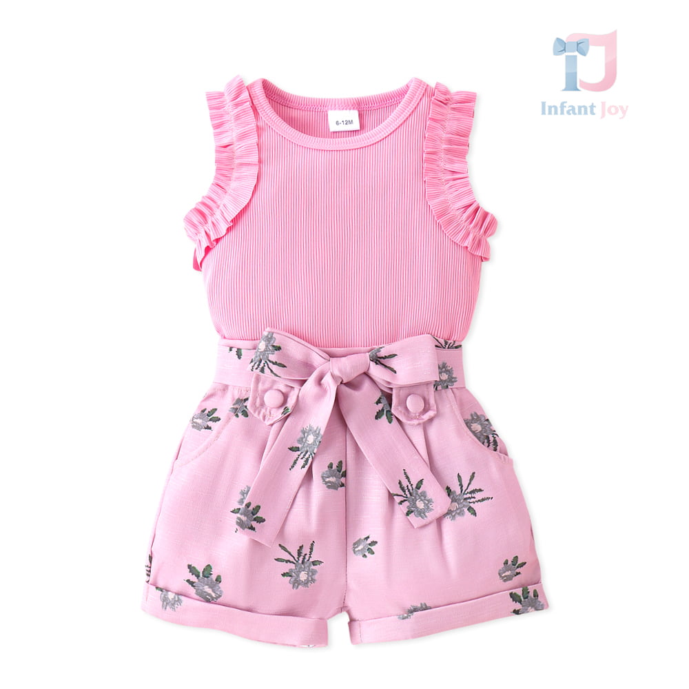 Set de 2 piese cu top și pantaloni scurți Pink Magic