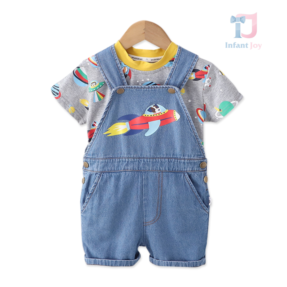Set de 2 piese cu salopeta din denim Sky Rocket