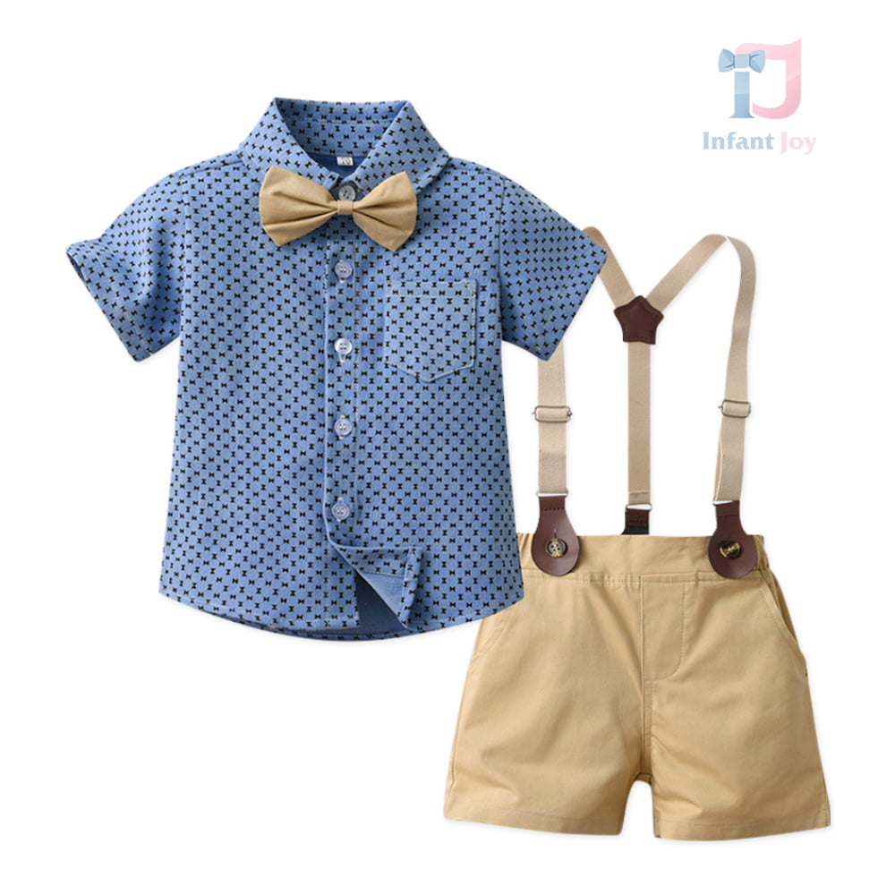 Set formal de 4 piese cu papion și bretele Gent Look