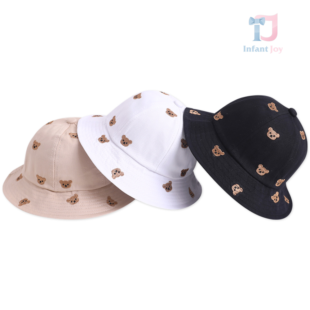 Palarie cu periferie si broderie Coco Jumbo Bear – 3 culori