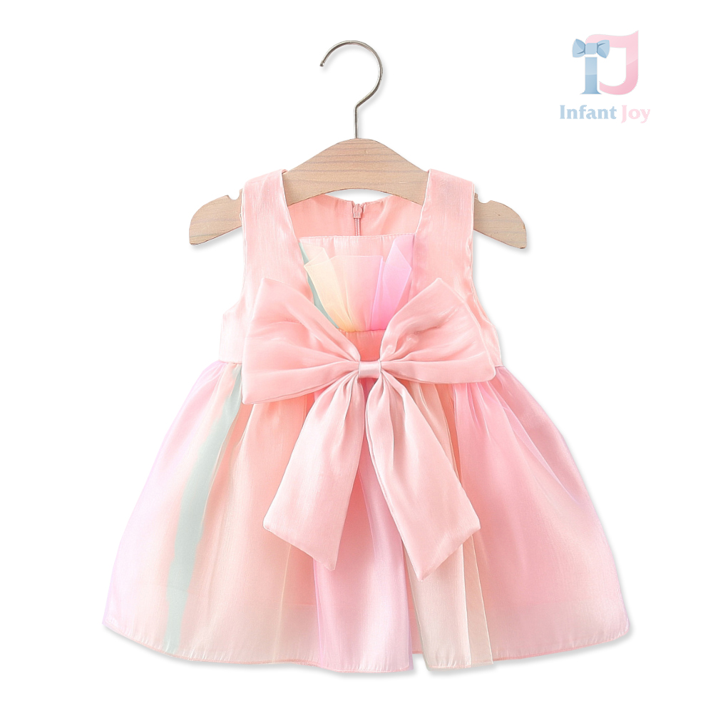 Rochie cu organza și culori irizante Rainbow Petal