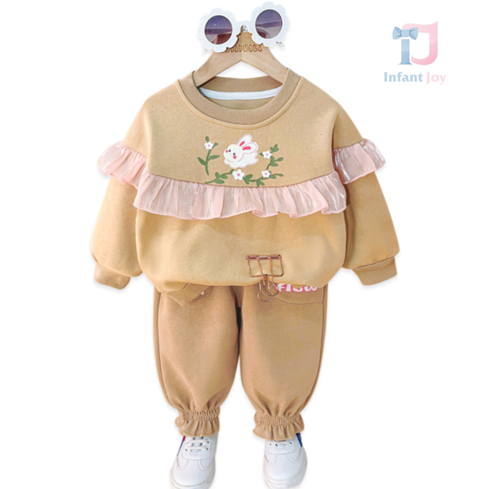 Set de 2 piese cu bucle din organza Choco Bunny Flower