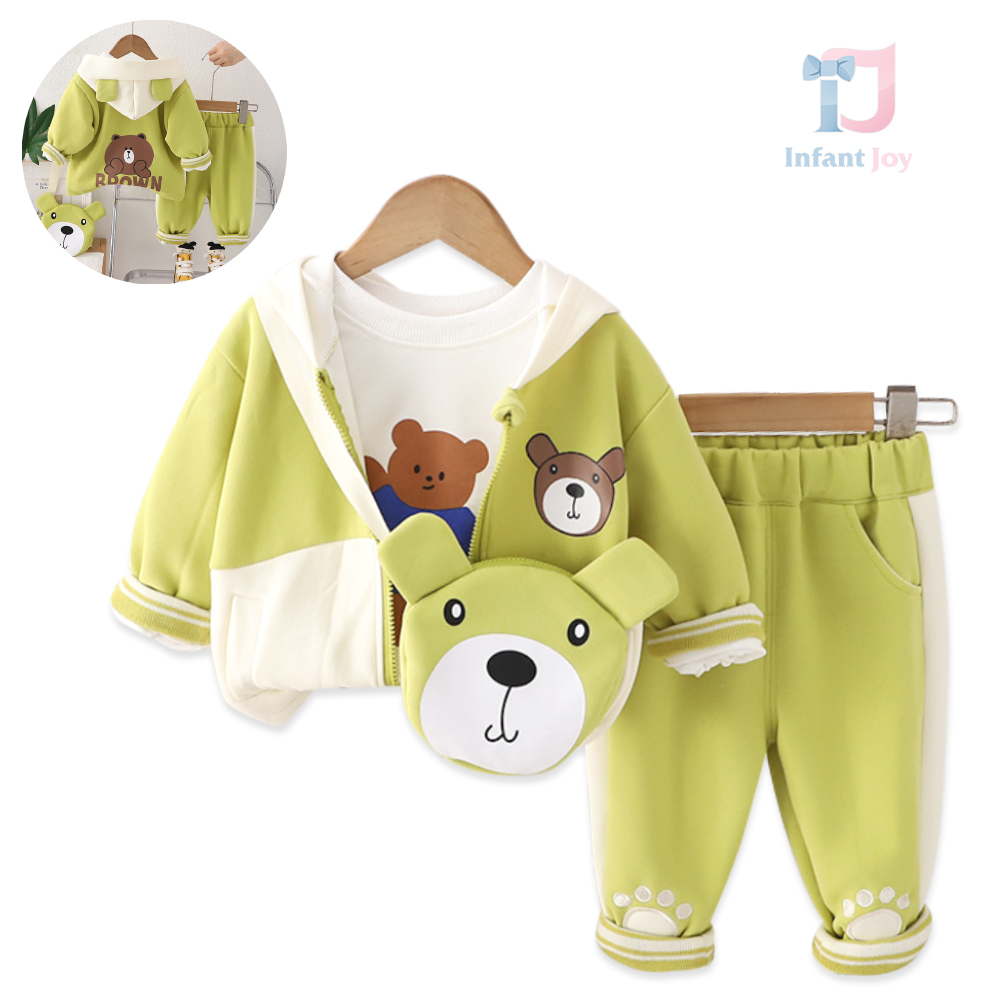 Set sport de 4 piese cu glugă și geantă de umăr Teddy Adventures