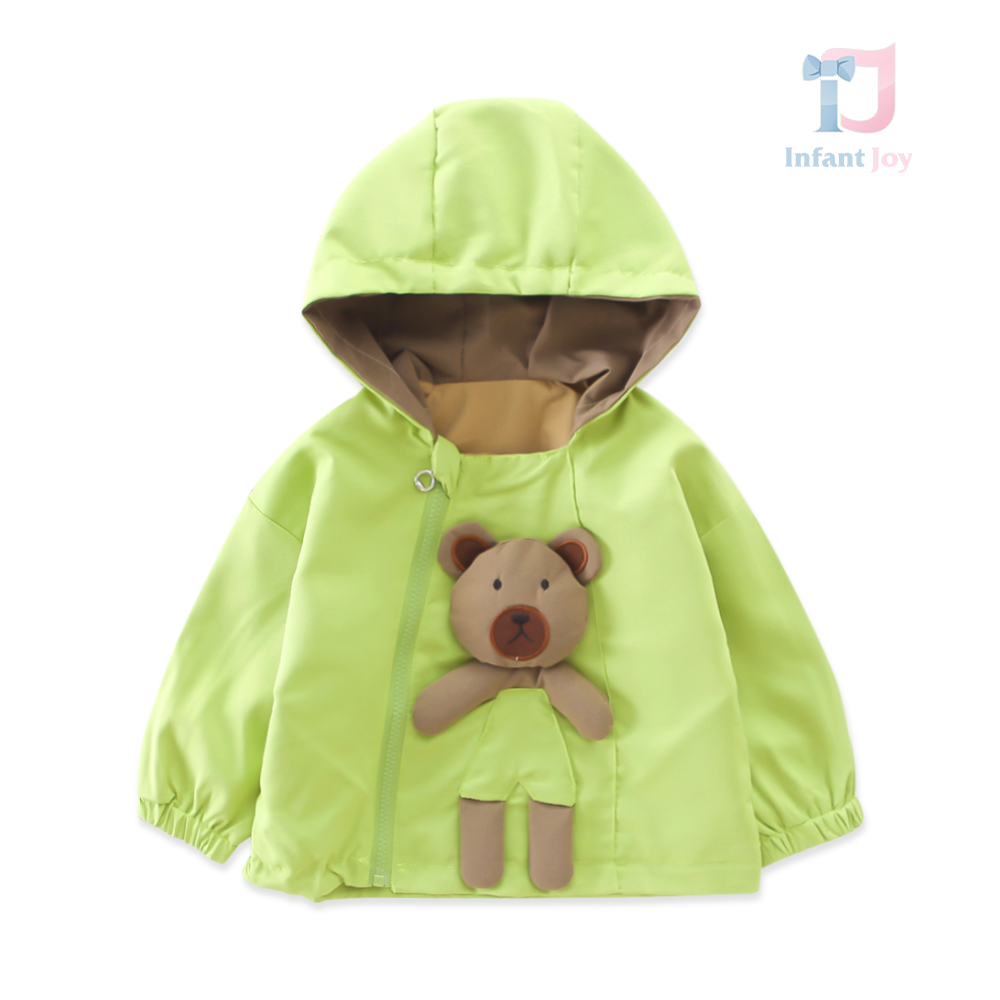 Jacheta cu element 3D si fermoar asimetric Bear In The Woods