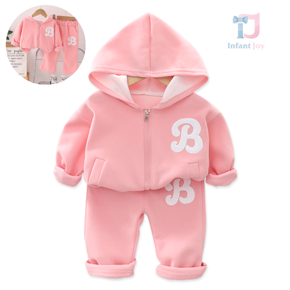 Set sport de 2 piese cu glugă Pink Barbie Se