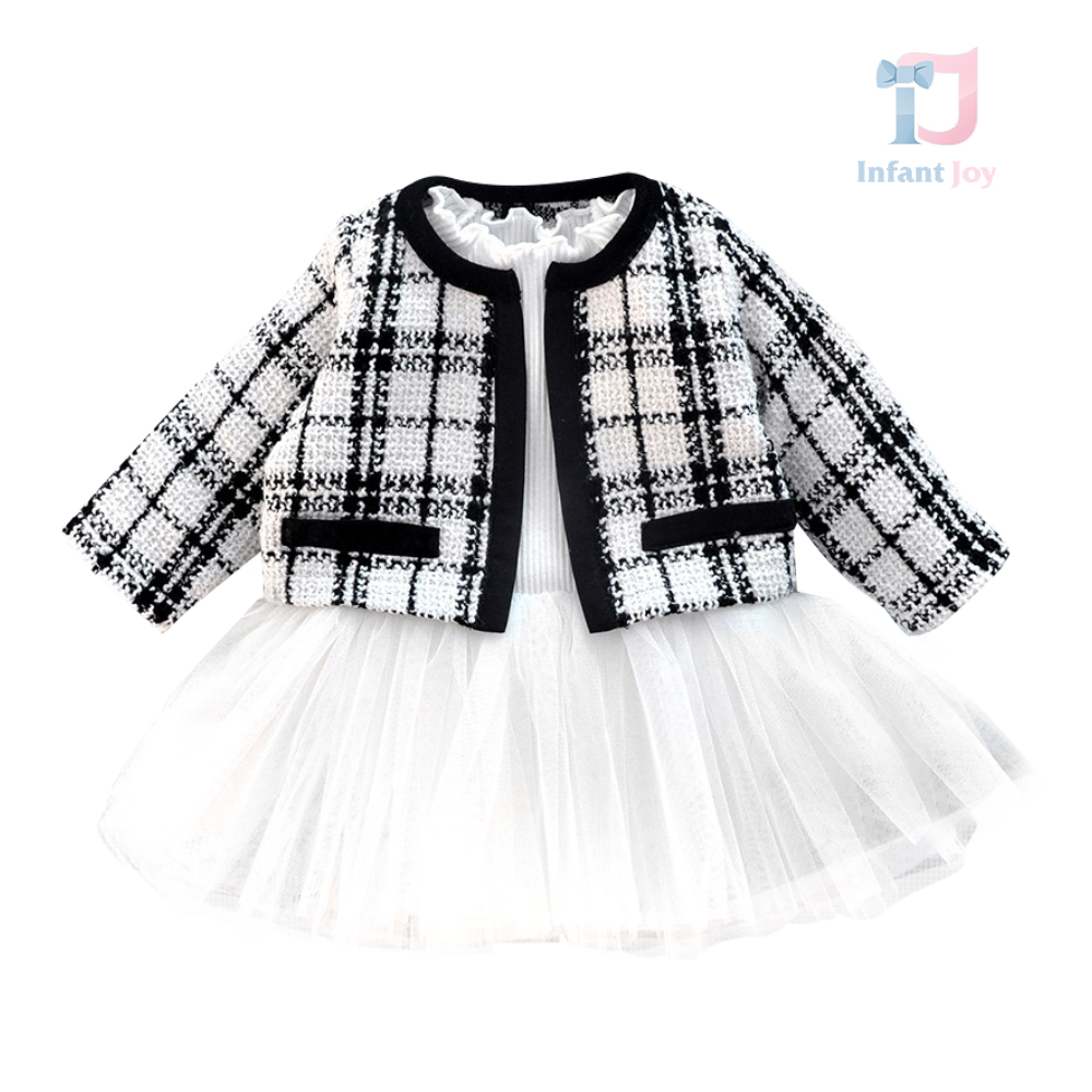 Set premium de 2 piese cu rochie și blazer formale Classic Couture