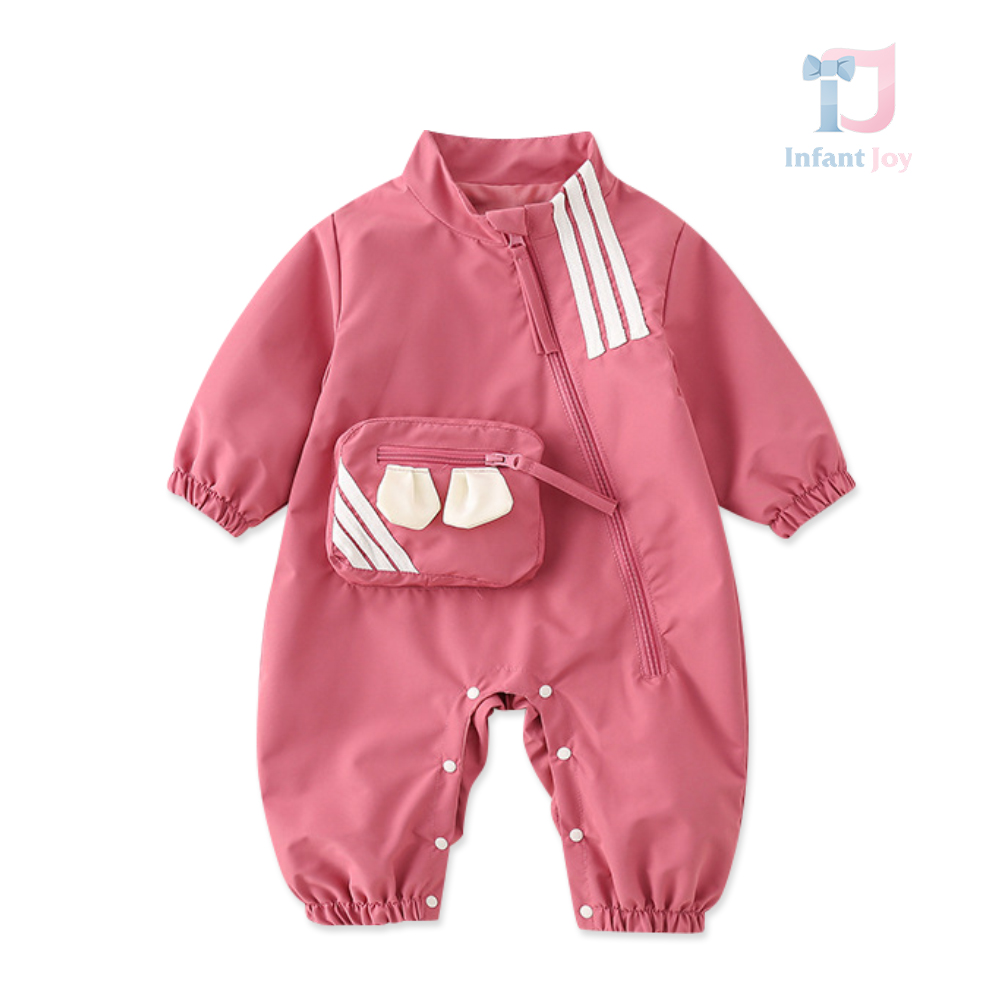 Salopetă Premium cu închidere asimetrică, buzunar și Tic-Tac Windy Cyclama