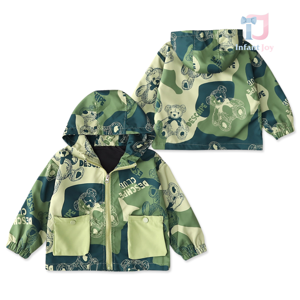 Jachetă/brăcător de vânt cu imprimeuri multiple Camo Bear