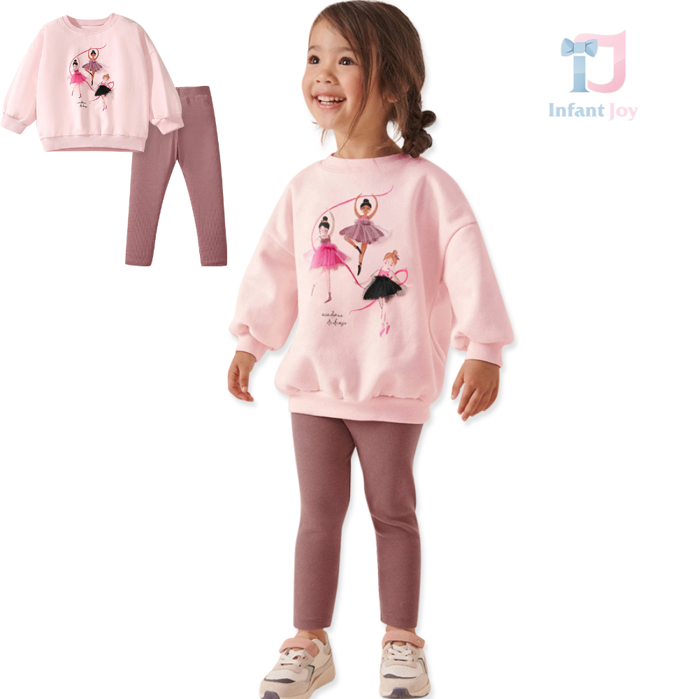 Set de 2 piese cu elemente 3D și pană în relief Pink Ballerina