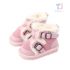 Apreș-ski Premium din Piele Naturală cu Blană Călduroasă și Închidere cu Velcro Winter Warmth Pink