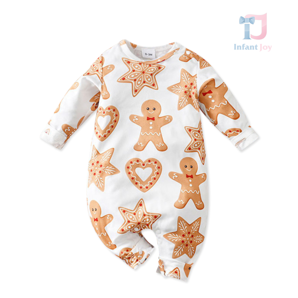 Rompers de Crăciun cu multiple imprimeuri Little Christmas Cookie