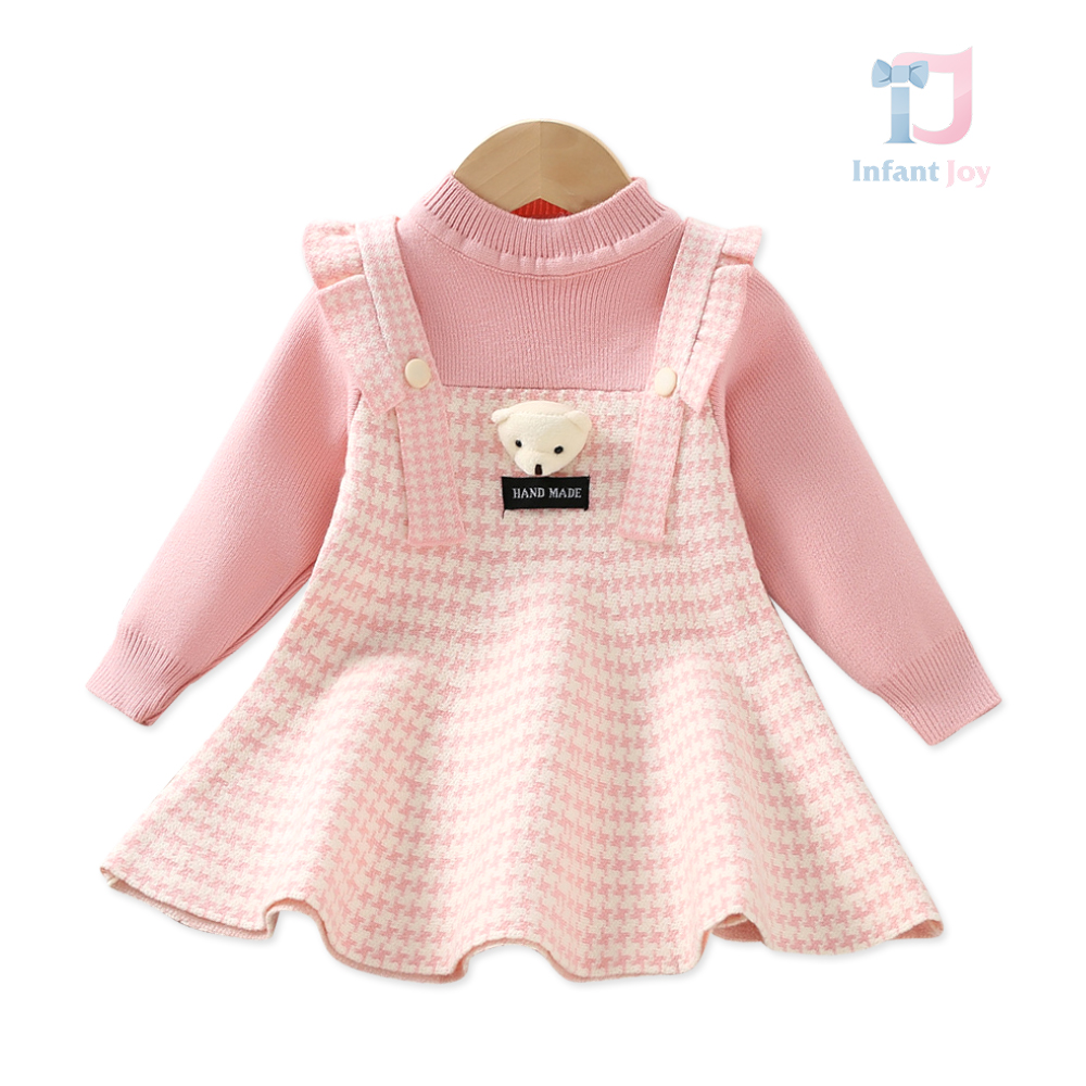 Rochie din tricot cu bucle adăugate și element 3D Hand Made Curls