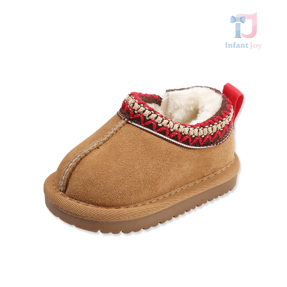 Cizme de iarna scurte din piele ecologica Falk Embroiderer