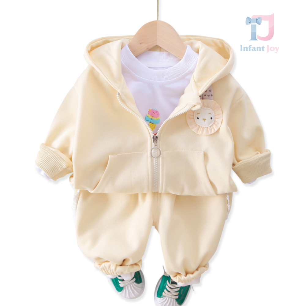 Set sport de 3 piese cu glugă, aplicații 3D și imprimeur Sunny Lion