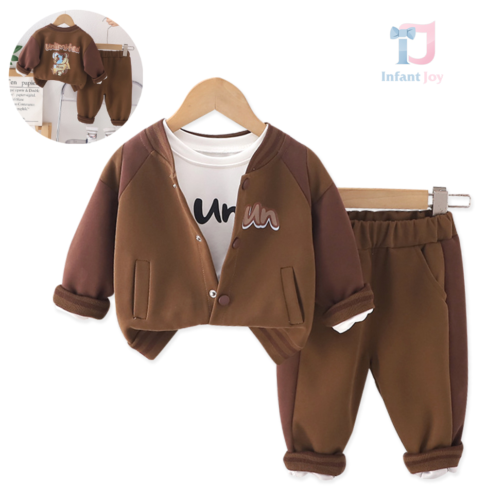 Set sport de 3 piese cu imprimeuri și închidere tip tic-tac Sporty Choc