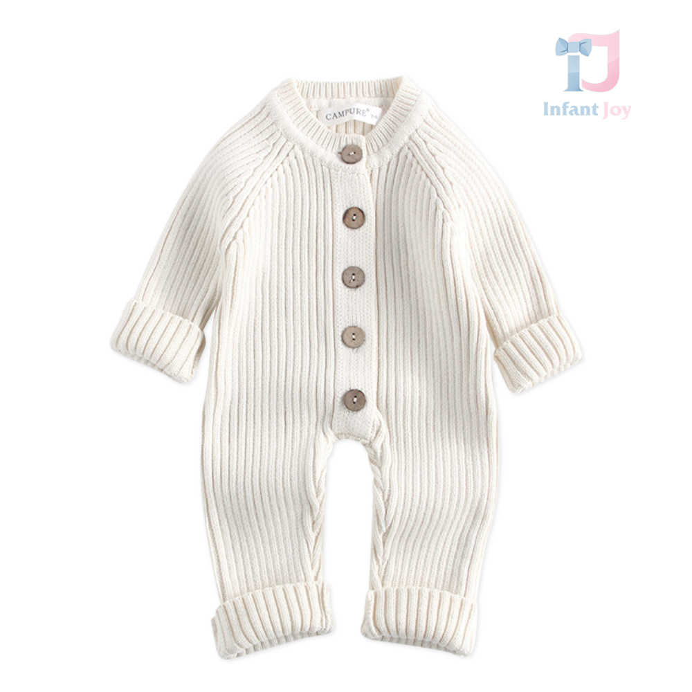 Salopetă din tricot premium Fashionable Baby Vanilla