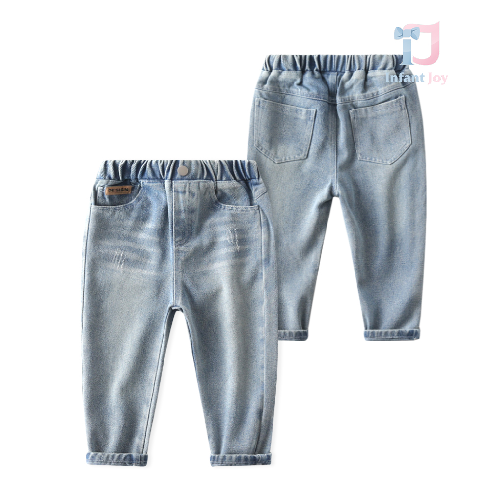 Pantaloni din denim cu zone uzate Faded Slim
