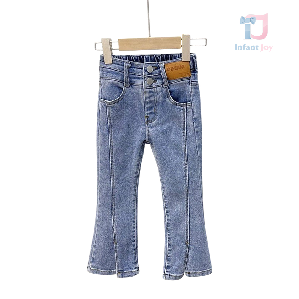 Pantaloni denim premium tip „Charleston” cu talie înaltă și elastică Modern Bell