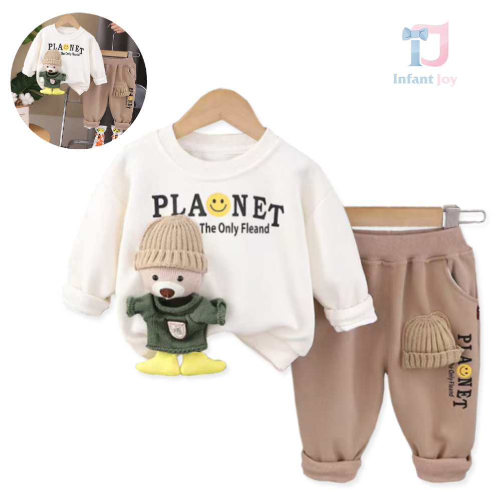 Set de 2 piese cu elemente 3D extravagante și imprimeuri Planet Fun